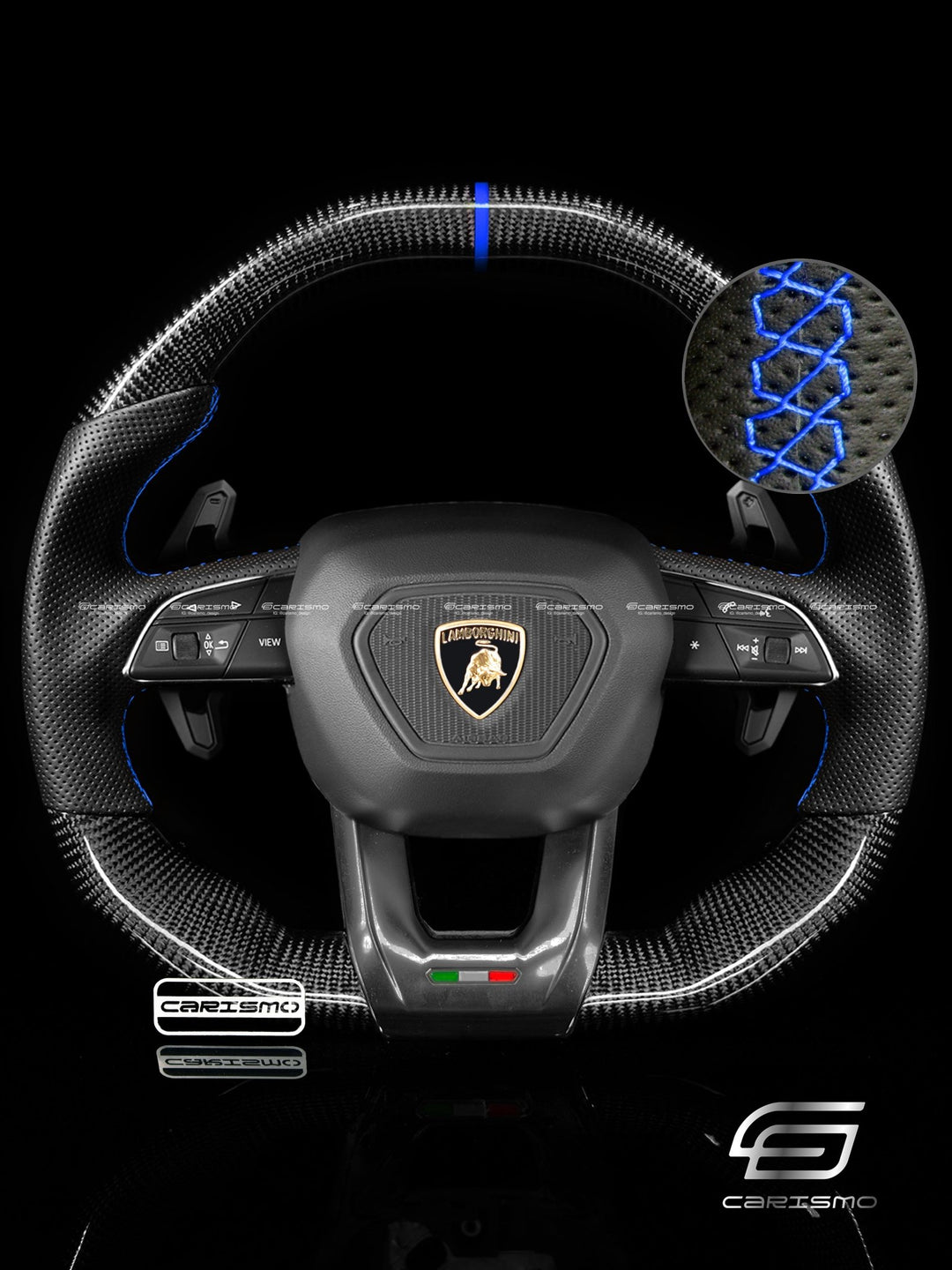Carismo Steering Wheel For Lamborghini Urus - Signature - Gloss Carbon - Perforated Leather - Carismo