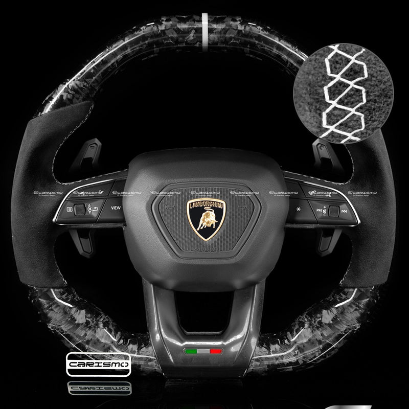 Carismo Steering Wheel For Lamborghini Urus - Signature - Gloss Forged Carbon - Alcantara-Collection