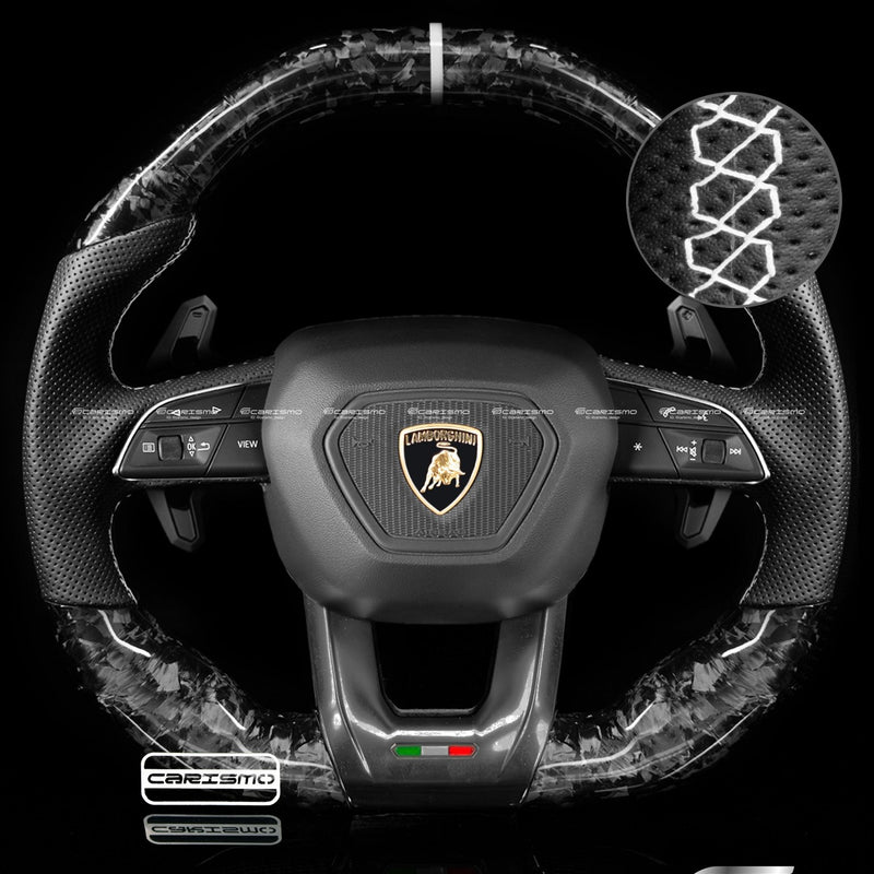 Carismo Steering Wheel For Lamborghini Urus - Signature - Gloss Forged Carbon - Perforated Leather-Collection