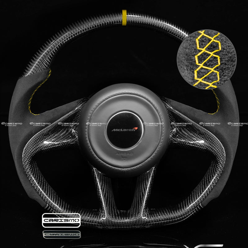 Carismo Steering Wheel For McLaren Super Series - Sport - Gloss Carbon - Alcantara-Collection