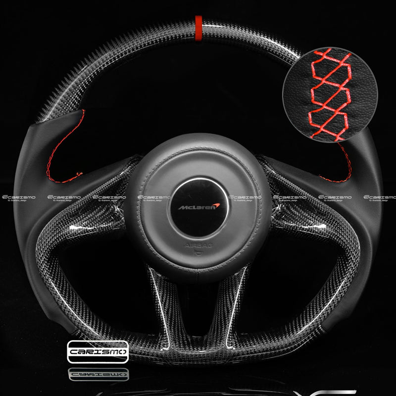 Carismo Steering Wheel For McLaren Super Series - Sport - Gloss Carbon - Smooth Leather-Collection