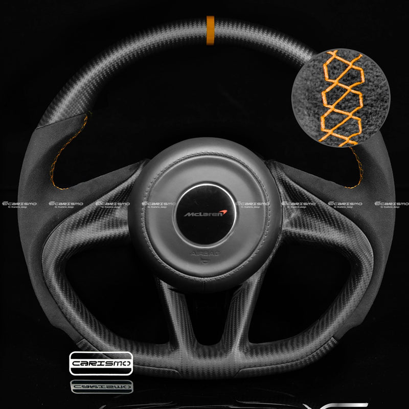 Carismo Steering Wheel For McLaren Super Series - Sport - Matte Carbon - Alcantara-Collection