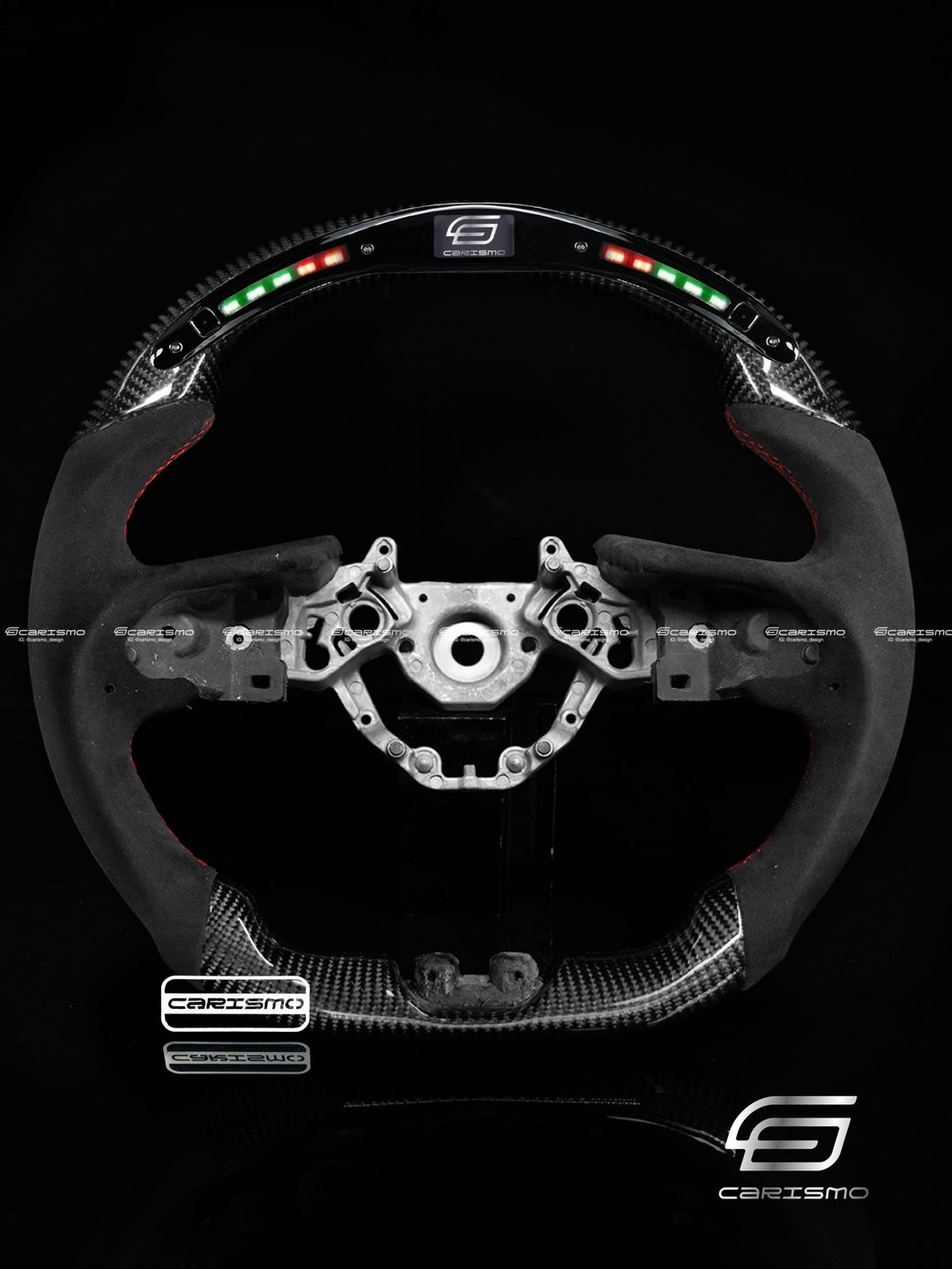 Carismo Steering Wheel For Nissan GT-R (R35 EBA) - Classic RPM LED - Gloss Carbon - Alcantara - Carismo