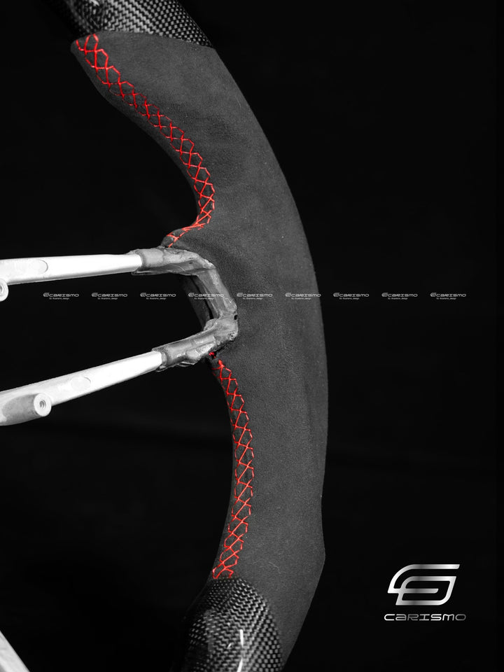 Carismo Steering Wheel For Porsche 911 (992) - Sport - Gloss Plain Carbon - Alcantara - Carismo