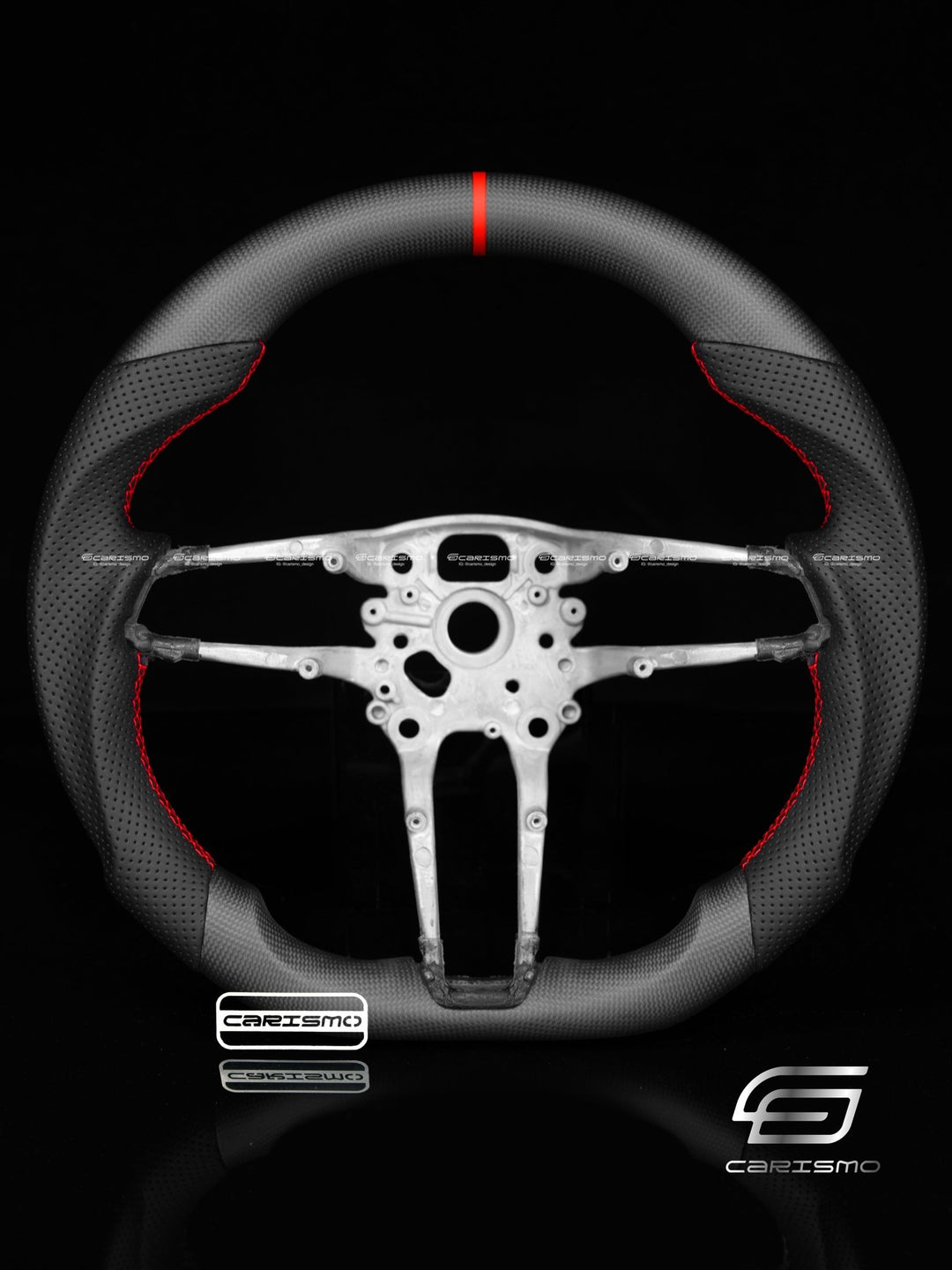 Carismo Steering Wheel For Porsche 911 (992) - Sport - Matte Plain Carbon - Perforated Leather - Carismo